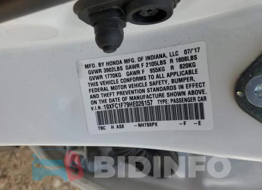 19XFC1F79HE026157 Photo# 10