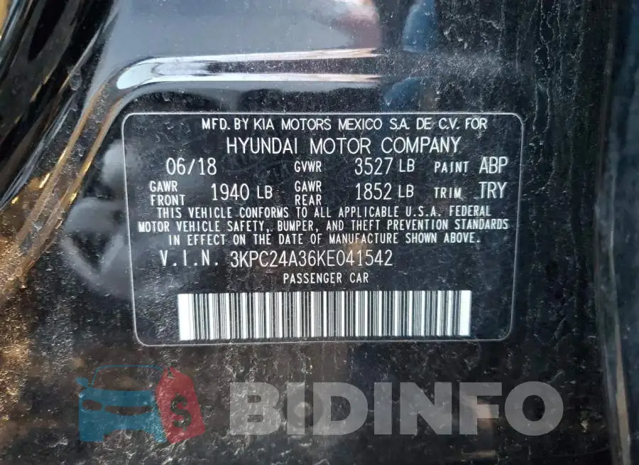3KPC24A36KE041542 Photo# 12