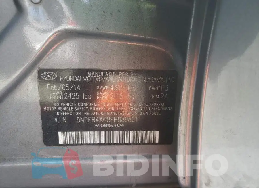 5NPEB4AC8EH889821 Photo# 12