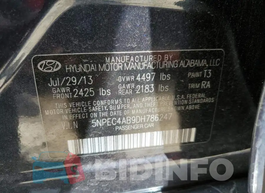 5NPEC4AB9DH786247 Photo# 10