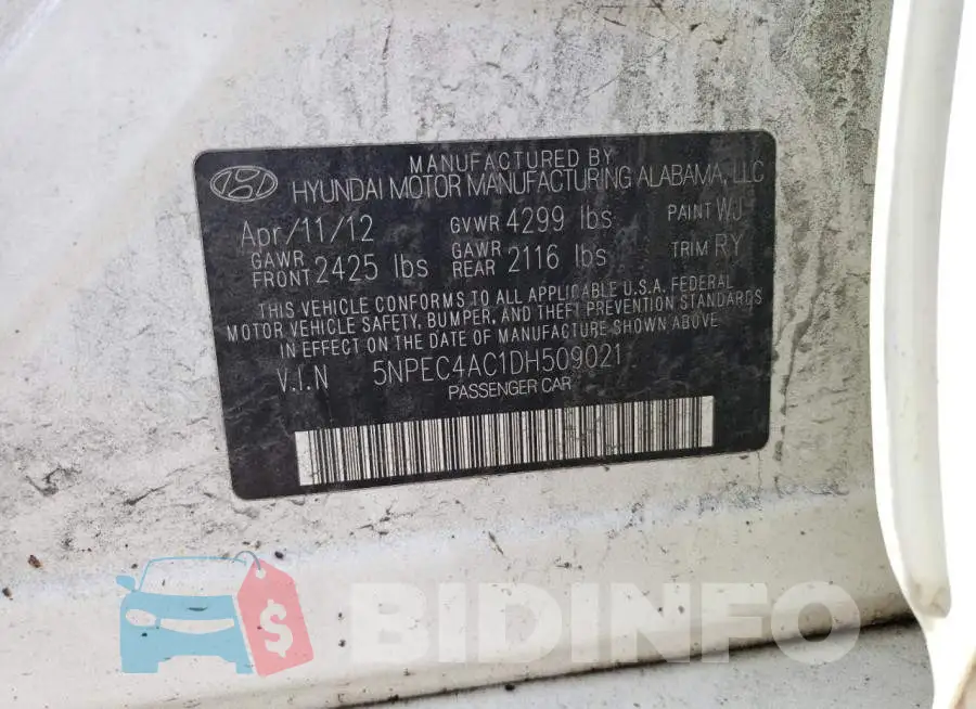 5NPEC4AC1DH509021 Photo# 12