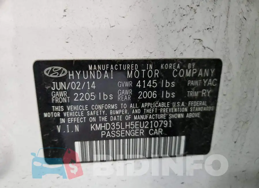 KMHD35LH5EU210791 Photo# 13