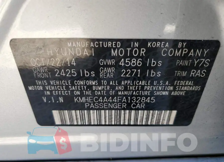 KMHEC4A44FA132845 Photo# 10