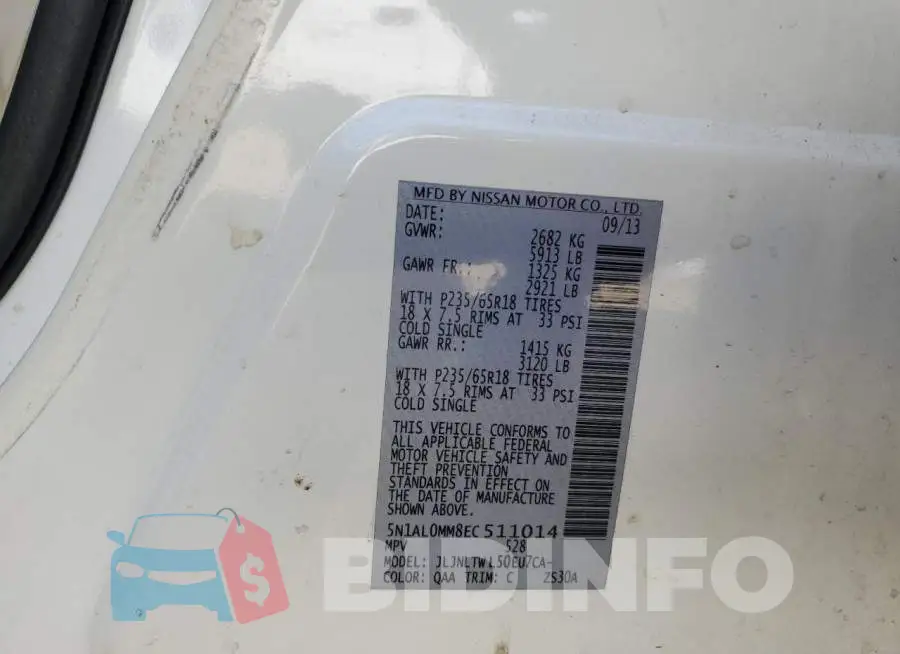 5N1AL0MM8EC511014 Photo# 10