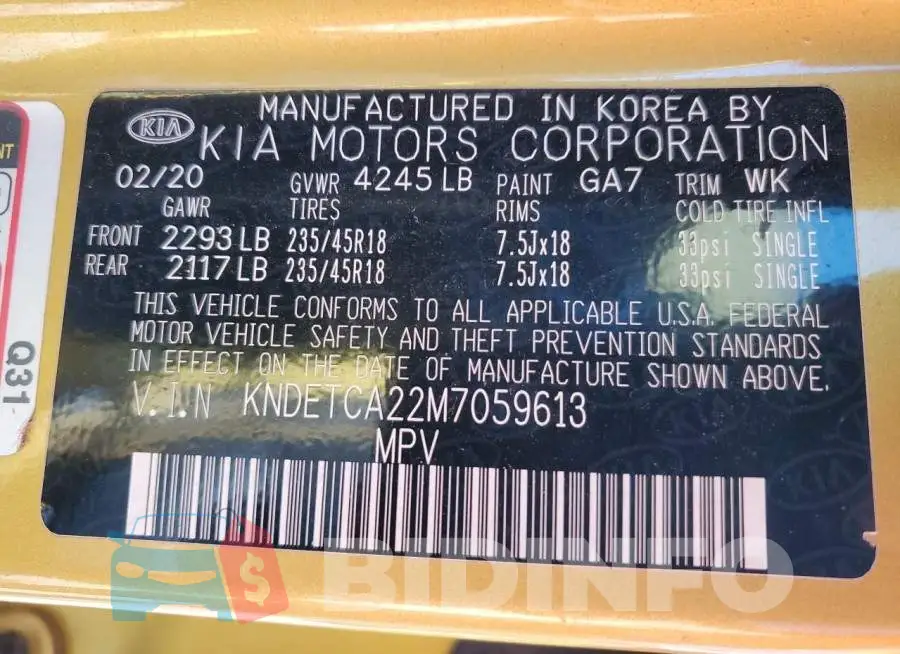 KNDETCA22M7059613 Photo# 10