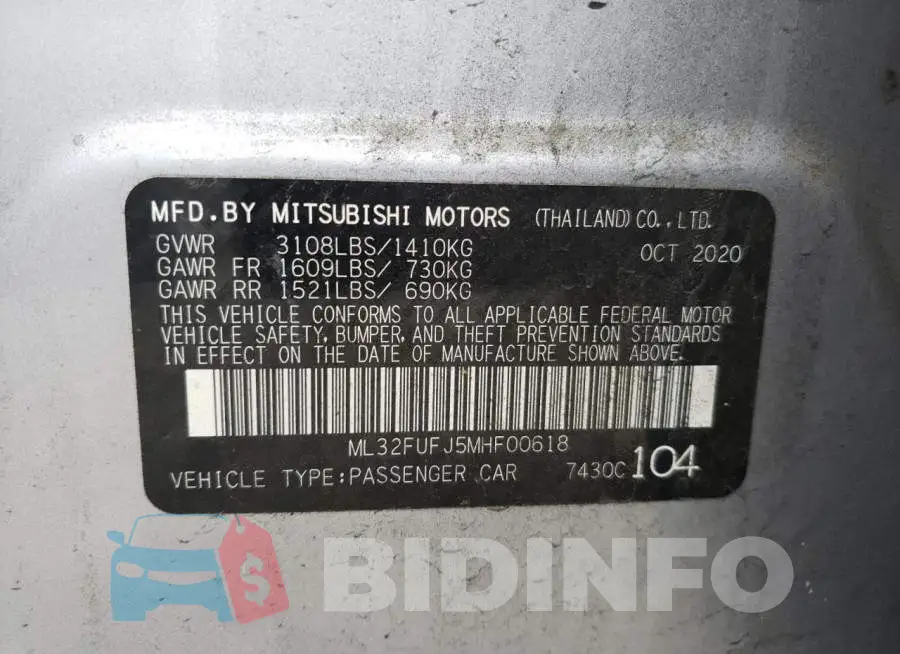 ML32FUFJ5MHF00618 Photo# 10