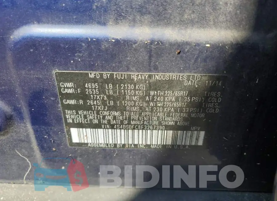 4S4BSBFC8F3267390 Photo# 10