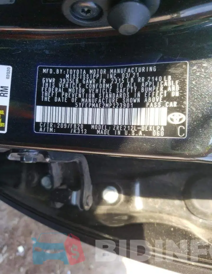 5YFEPMAE2MP223901 Photo# 10