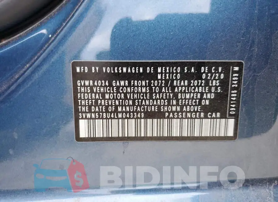 3VWN57BU4LM043349 Photo# 12