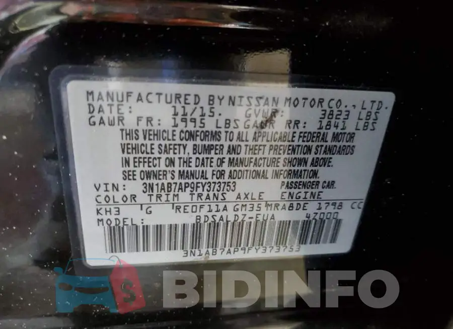 3N1AB7AP9FY373753 Photo# 10