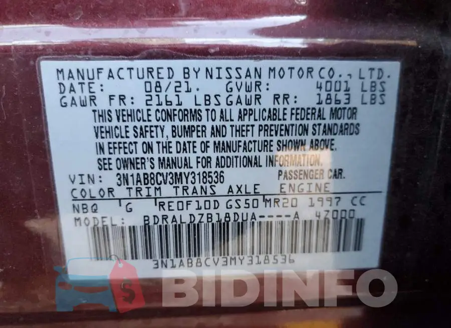3N1AB8CV3MY318536 Photo# 10