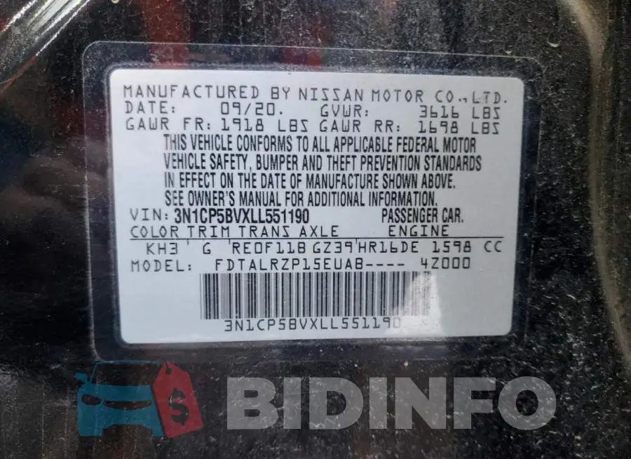 3N1CP5BVXLL551190 Photo# 14