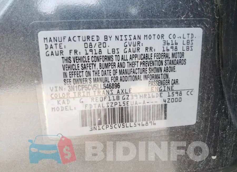 3N1CP5CV5LL546896 Photo# 10