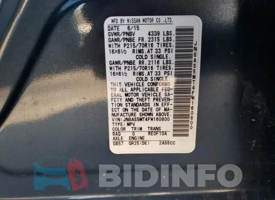 JN8AS5MT4FW160800 Photo# 10