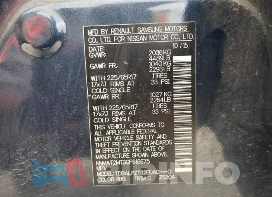 KNMAT2MT3GP616675 Photo# 10