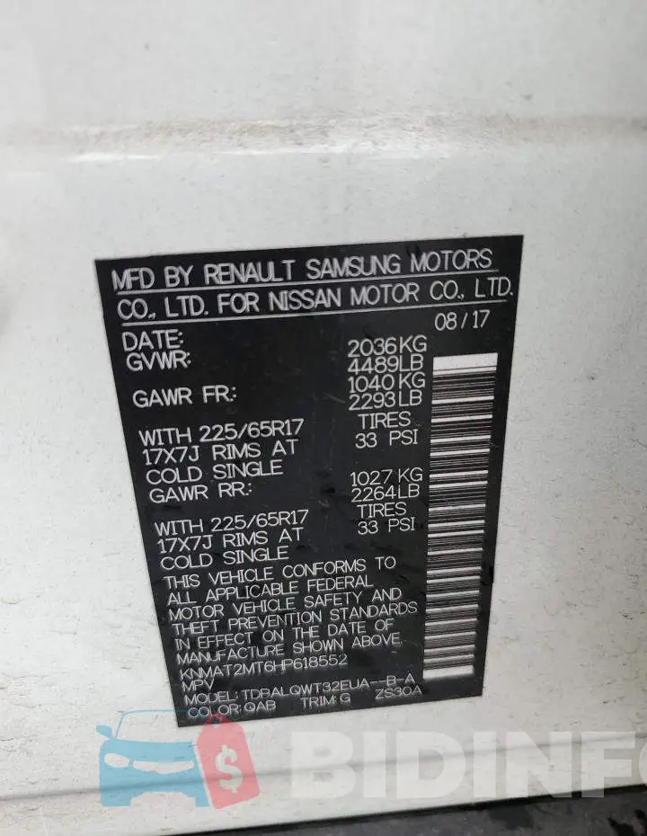 KNMAT2MT6HP618552 Photo# 10