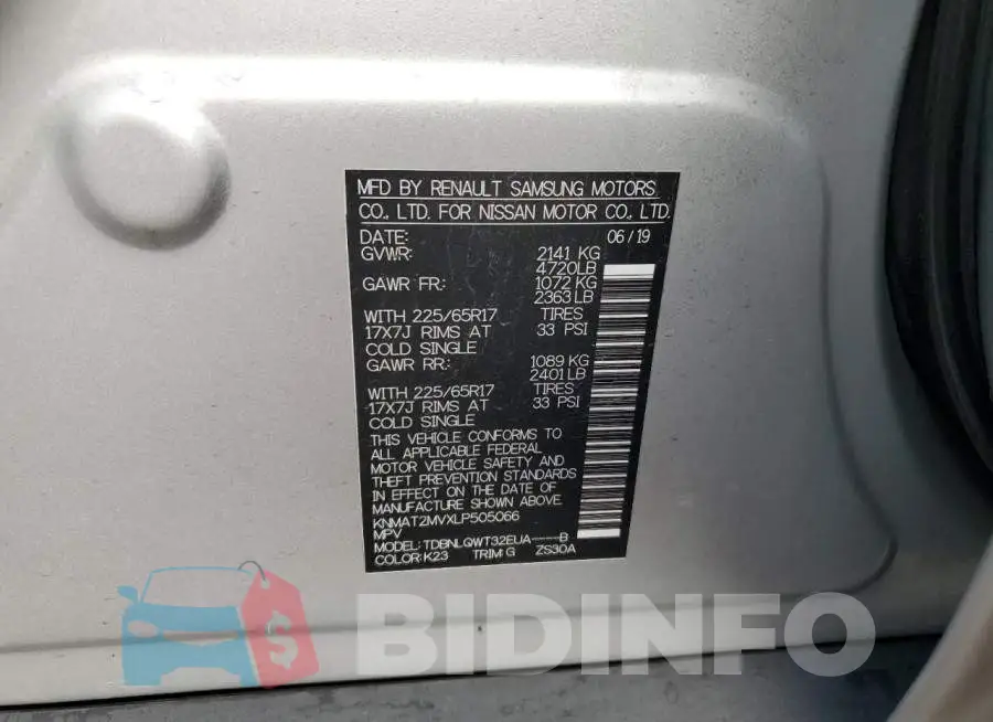 KNMAT2MVXLP505066 Photo# 10