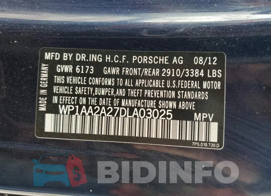 WP1AA2A27DLA03025 Photo# 12