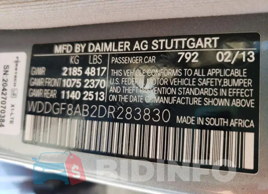 WDDGF8AB2DR283830 Photo# 10