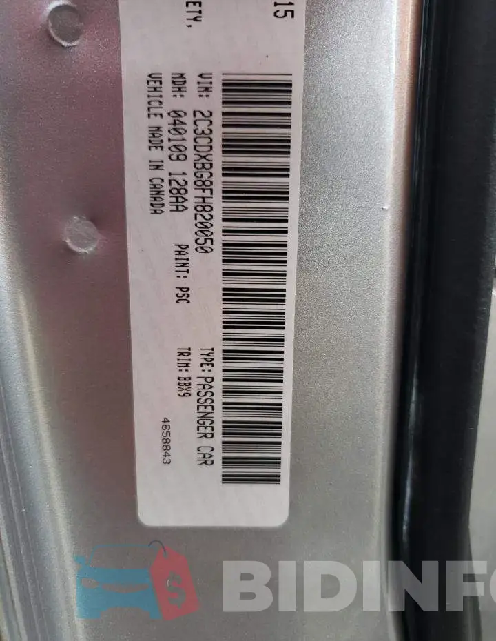 2C3CDXBG8FH820050 Photo# 10
