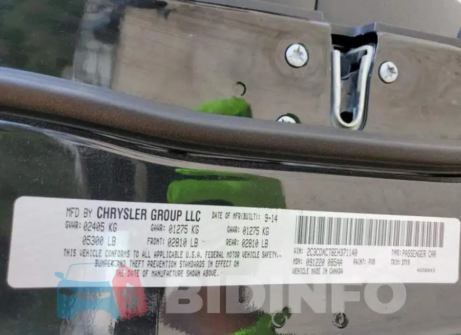 2C3CDXCT6EH371140 Photo# 10
