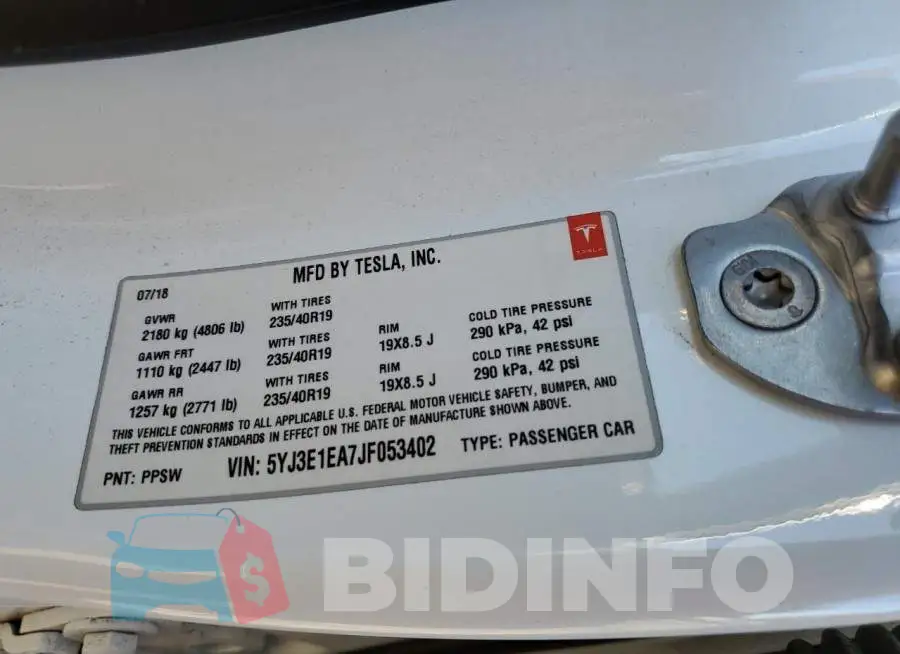 5YJ3E1EA7JF053402 Photo# 12