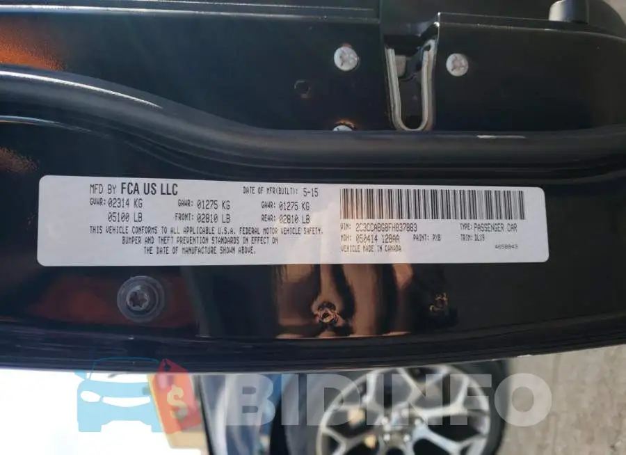 2C3CCABG8FH837883 Photo# 13