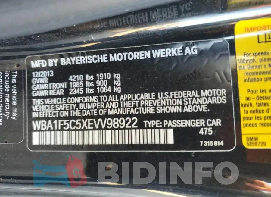 WBA1F5C5XEVV98922 Photo# 10