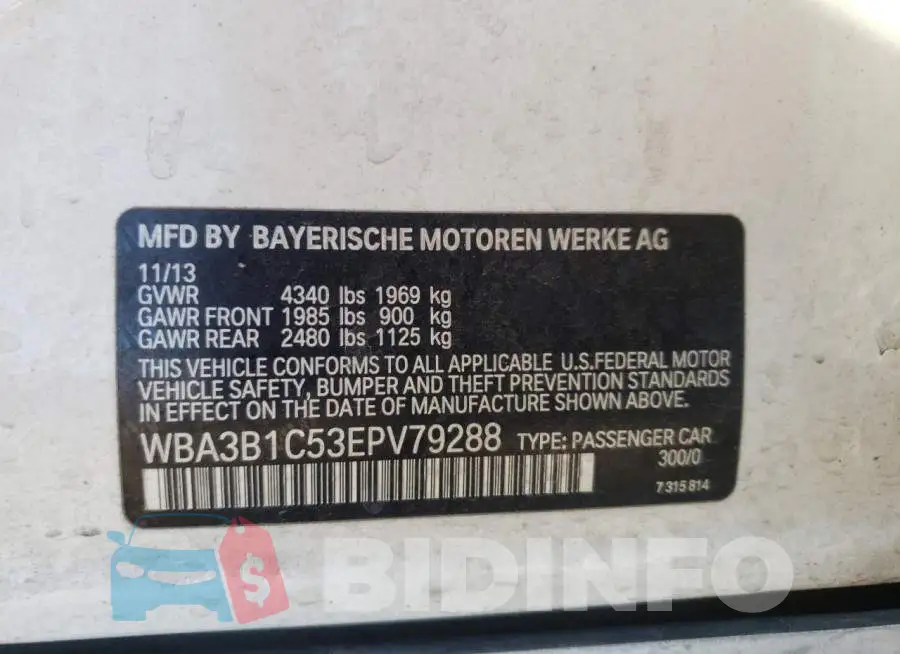 WBA3B1C53EPV79288 Photo# 12
