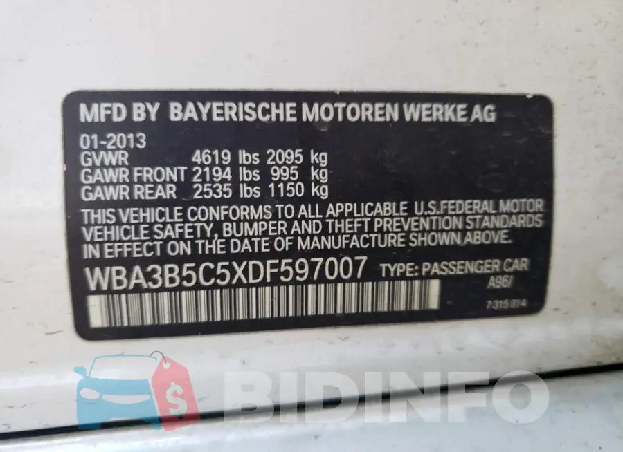 WBA3B5C5XDF597007 Photo# 10