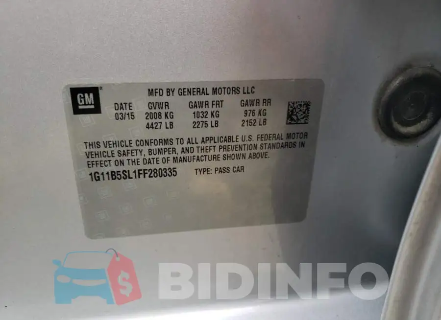 1G11B5SL1FF280335 Photo# 12