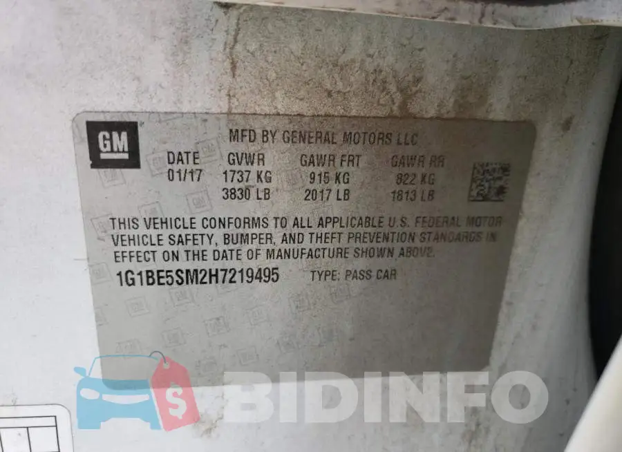 1G1BE5SM2H7219495 Photo# 10