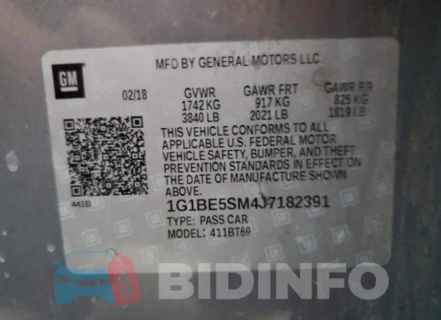 1G1BE5SM4J7182391 Photo# 10