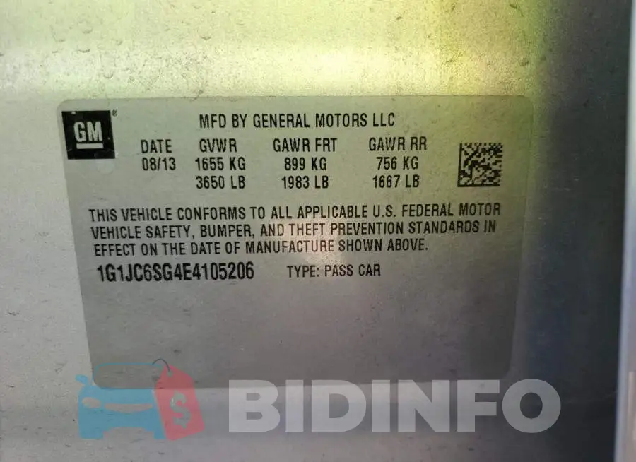 1G1JC6SG4E4105206 Photo# 10