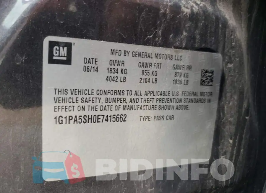 1G1PA5SH0E7415662 Photo# 10
