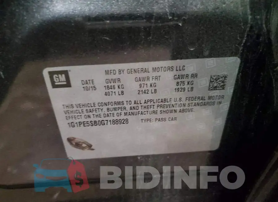 1G1PE5SB0G7188928 Photo# 12