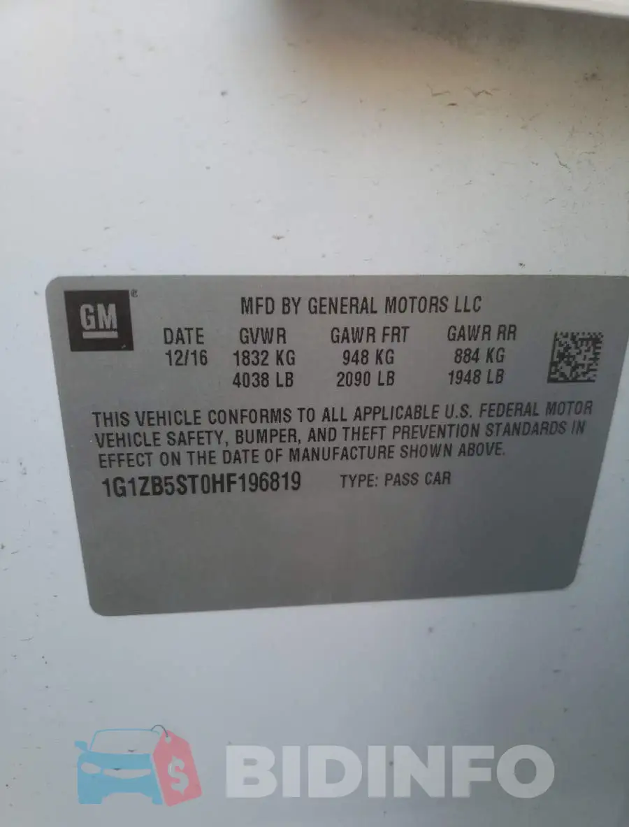 1G1ZB5ST0HF196819 Photo# 10
