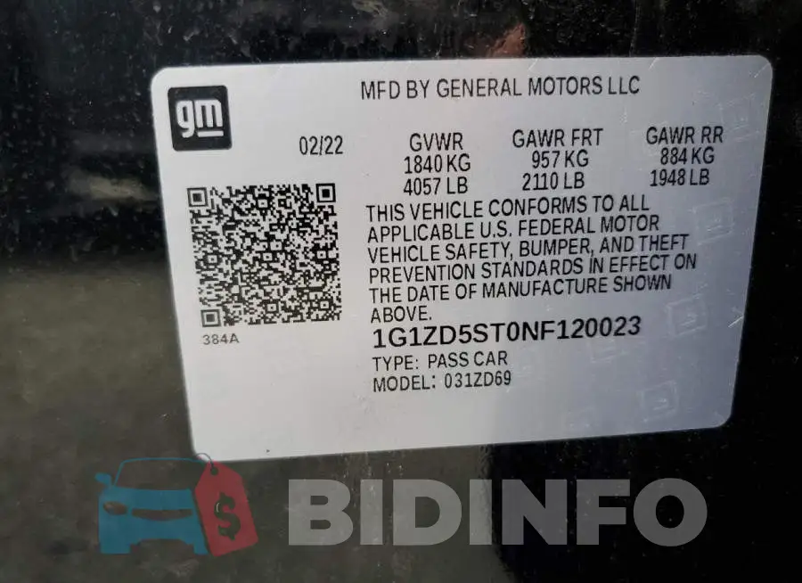 1G1ZD5ST0NF120023 Photo# 10