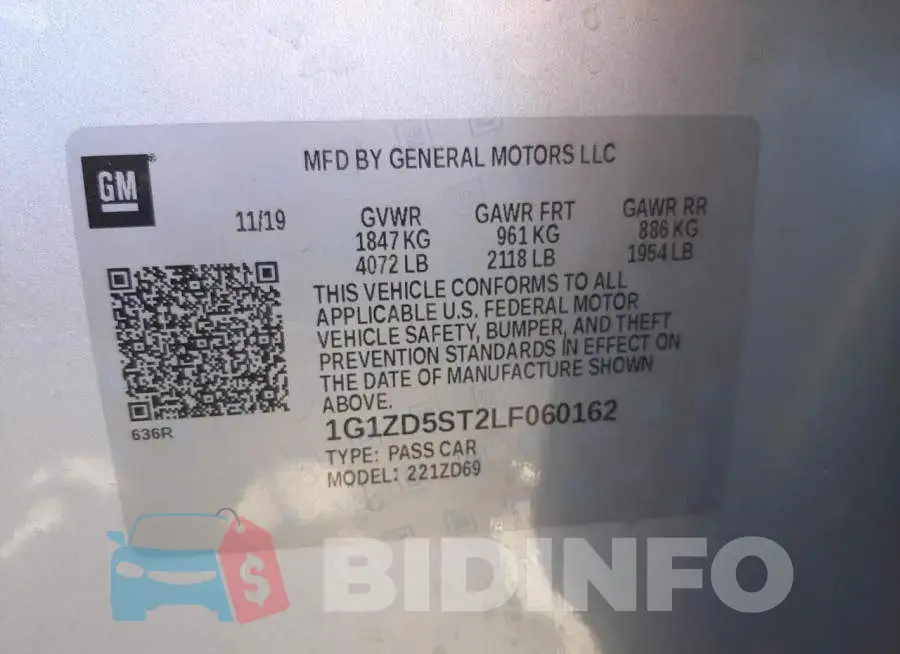 1G1ZD5ST2LF060162 Photo# 10