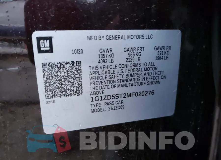 1G1ZD5ST2MF020276 Photo# 12
