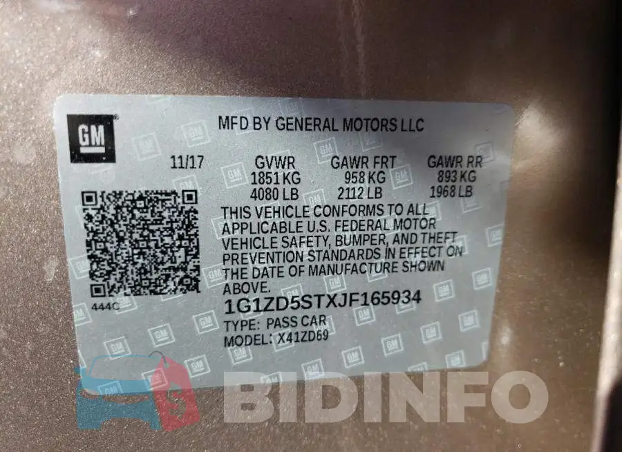 1G1ZD5STXJF165934 Photo# 10