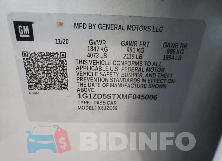 1G1ZD5STXMF045006 Photo# 12
