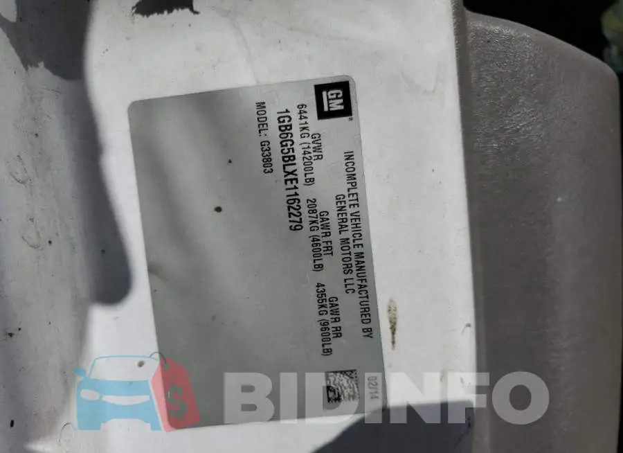 1GB6G5BLXE1162279 Photo# 13