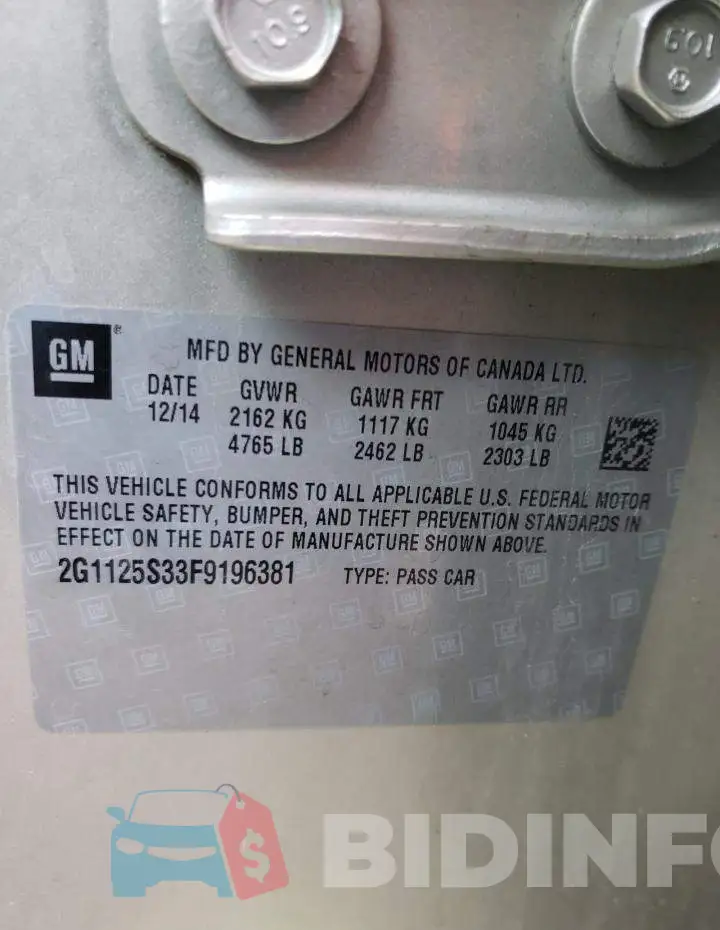 2G1125S33F9196381 Photo# 10