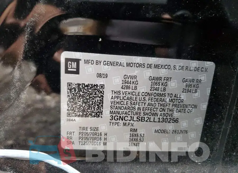 3GNCJLSB2LL130256 Photo# 10
