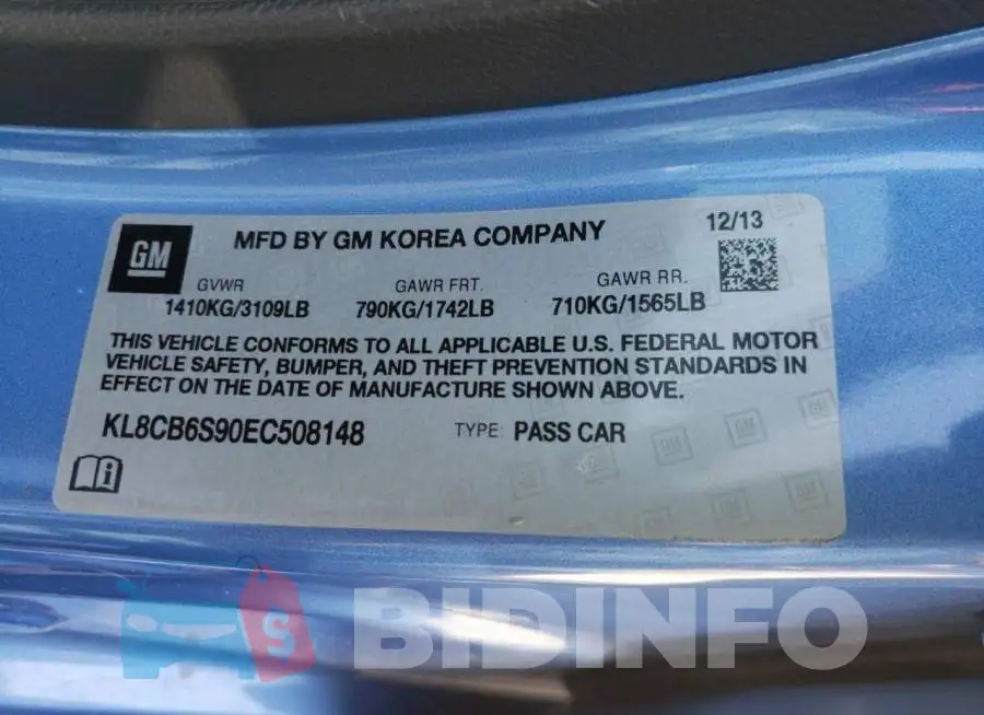 KL8CB6S90EC508148 Photo# 10