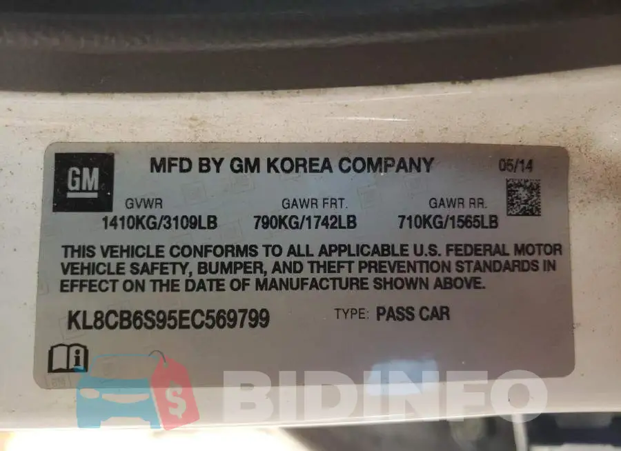 KL8CB6S95EC569799 Photo# 10