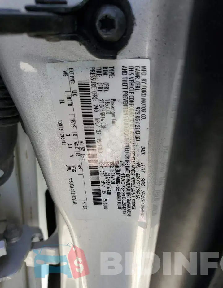 1FADP3F21DL204212 Photo# 10