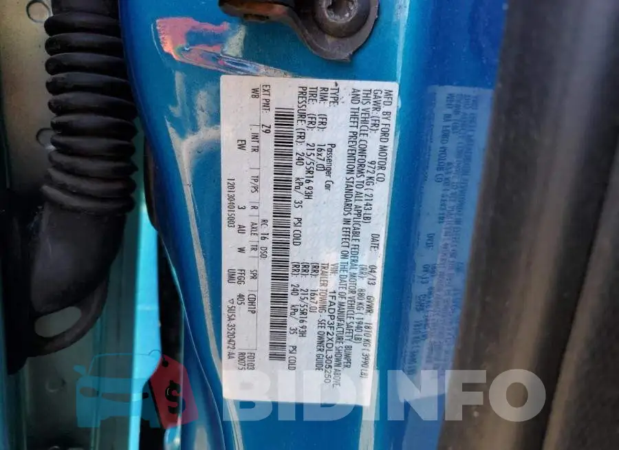 1FADP3F2XDL305250 Photo# 12