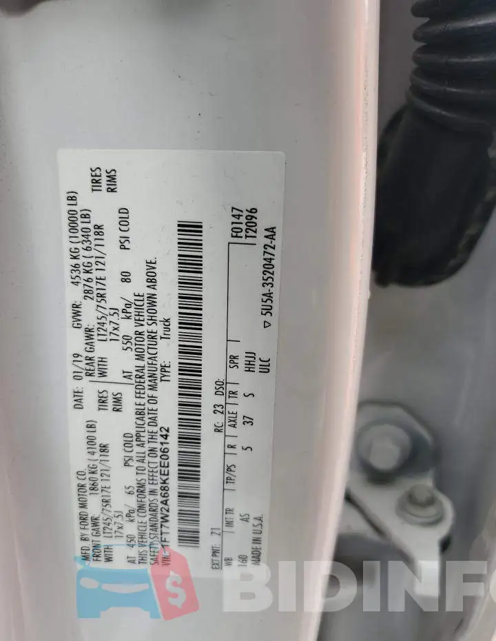 1FT7W2A68KEE06142 Photo# 12